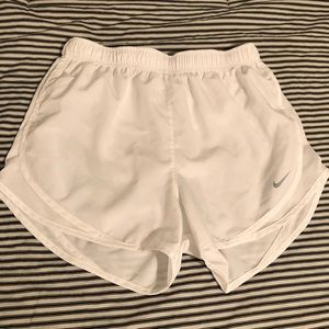 White nike shorts